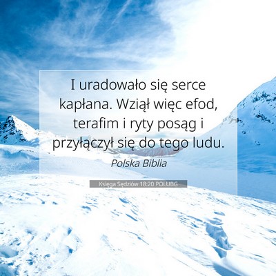Księga Sędziów 18:20 POLUBG Obraz Wersetu Biblijnego