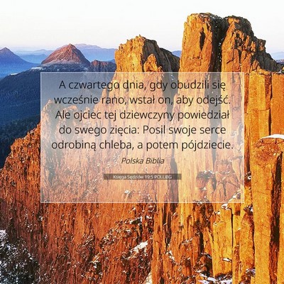 Księga Sędziów 19:5 POLUBG Obraz Wersetu Biblijnego