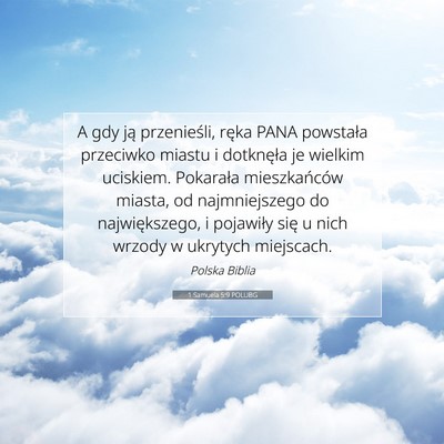 1 Samuela 5:9 POLUBG Obraz Wersetu Biblijnego