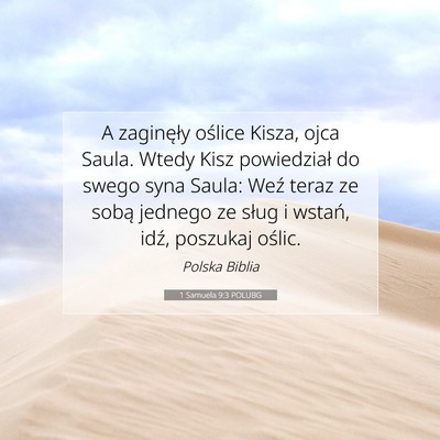 1 Samuela 9:3 POLUBG Obraz Wersetu Biblijnego