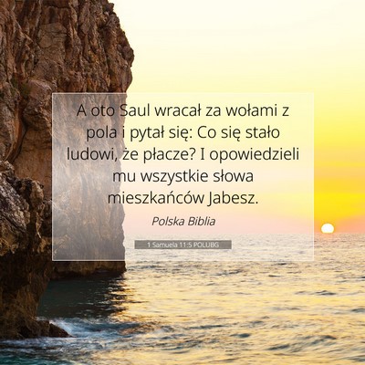 1 Samuela 11:5 POLUBG Obraz Wersetu Biblijnego