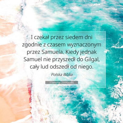 1 Samuela 13:8 POLUBG Obraz Wersetu Biblijnego