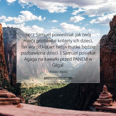 1 Samuela 15:33 POLUBG Obraz Wersetu Biblijnego