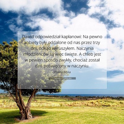 1 Samuela 21:5 Werset Biblijny Wyjaśniony