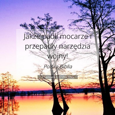 2 Samuela 1:27 Werset Biblijny Wyjaśniony