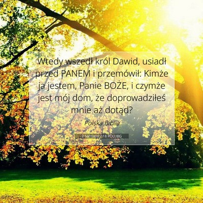 2 Samuela 7:18 POLUBG Obraz Wersetu Biblijnego