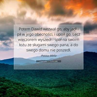 2 Samuela 11:13 Werset Biblijny Wyjaśniony