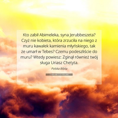 2 Samuela 11:21 Werset Biblijny Wyjaśniony