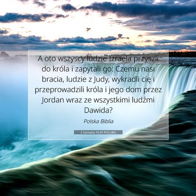 2 Samuela 19:41 POLUBG Obraz Wersetu Biblijnego