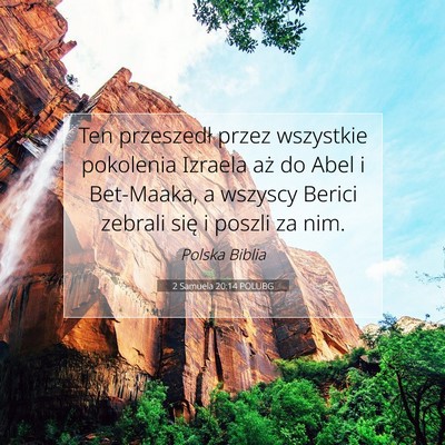 2 Samuela 20:14 POLUBG Obraz Wersetu Biblijnego