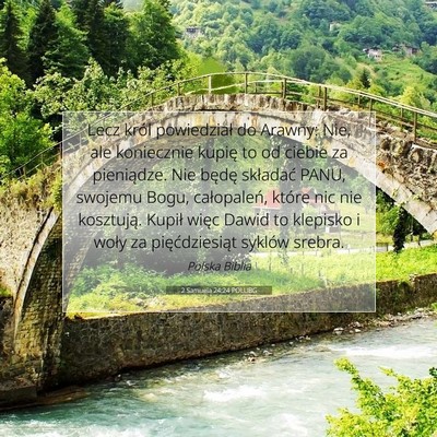 2 Samuela 24:24 POLUBG Obraz Wersetu Biblijnego