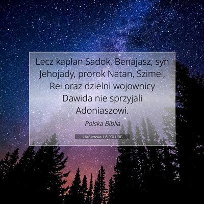 1 Królewska 1:8 Werset Biblijny Wyjaśniony