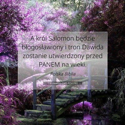 1 Królewska 2:45 POLUBG Obraz Wersetu Biblijnego