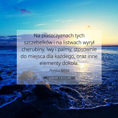 1 Królewska 7:36 POLUBG Obraz Wersetu Biblijnego