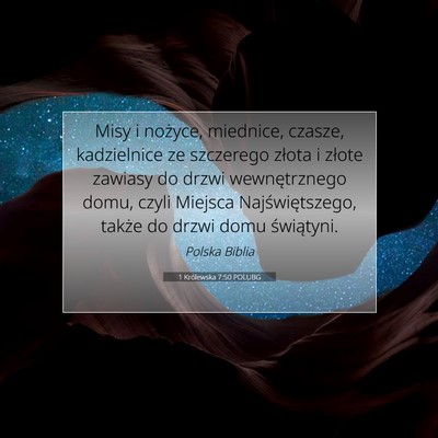 1 Królewska 7:50 POLUBG Obraz Wersetu Biblijnego