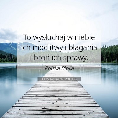 1 Królewska 8:45 Werset Biblijny Wyjaśniony