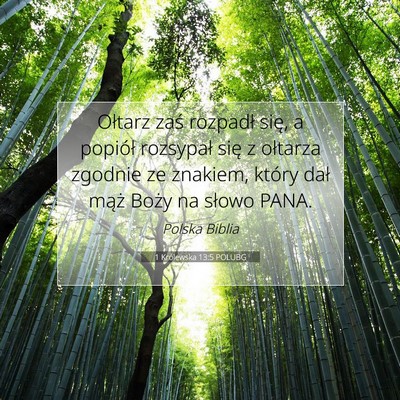 1 Królewska 13:5 POLUBG Obraz Wersetu Biblijnego