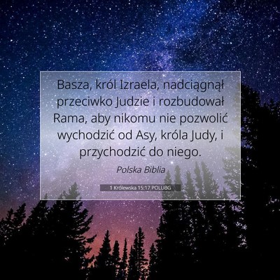 1 Królewska 15:17 POLUBG Obraz Wersetu Biblijnego