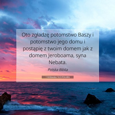 1 Królewska 16:3 POLUBG Obraz Wersetu Biblijnego