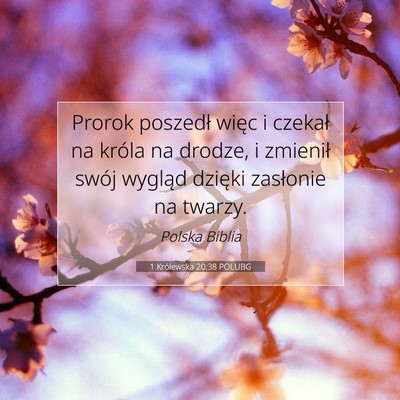 1 Królewska 20:38 POLUBG Obraz Wersetu Biblijnego