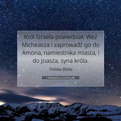 1 Królewska 22:26 POLUBG Obraz Wersetu Biblijnego