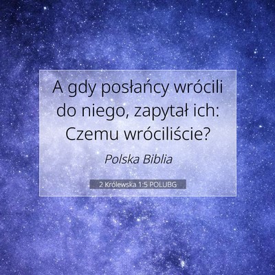 2 Królewska 1:5 Werset Biblijny Wyjaśniony