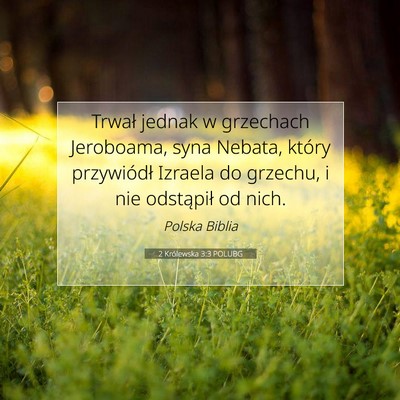 2 Królewska 3:3 Werset Biblijny Wyjaśniony
