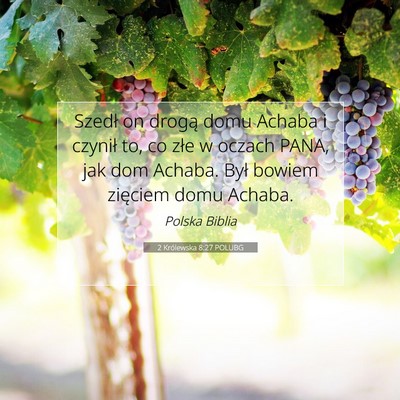 2 Królewska 8:27 Werset Biblijny Wyjaśniony