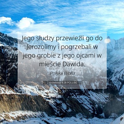 2 Królewska 9:28 POLUBG Obraz Wersetu Biblijnego