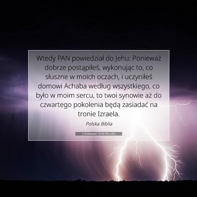2 Królewska 10:30 Werset Biblijny Wyjaśniony
