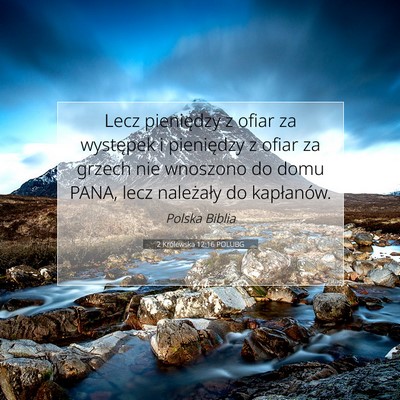2 Królewska 12:16 Werset Biblijny Wyjaśniony