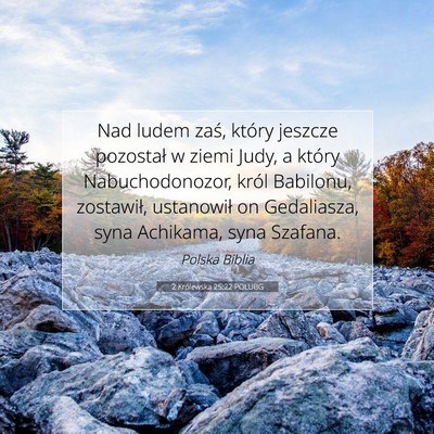 2 Królewska 25:22 POLUBG Obraz Wersetu Biblijnego