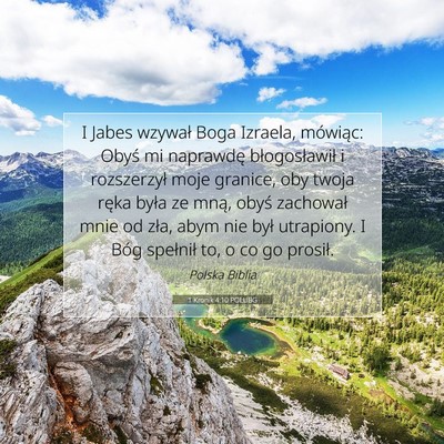 1 Kronik 4:10 POLUBG Obraz Wersetu Biblijnego