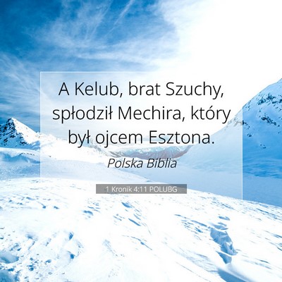 1 Kronik 4:11 Werset Biblijny Wyjaśniony