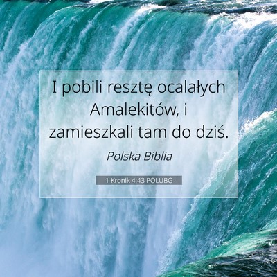 1 Kronik 4:43 POLUBG Obraz Wersetu Biblijnego