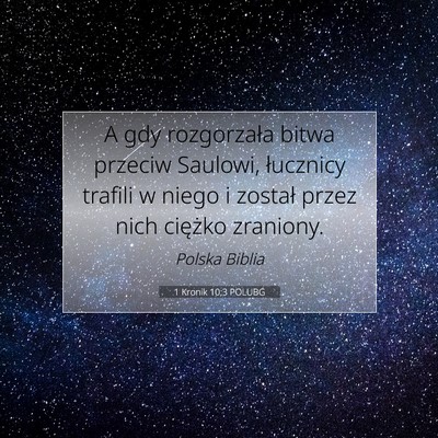 1 Kronik 10:3 POLUBG Obraz Wersetu Biblijnego