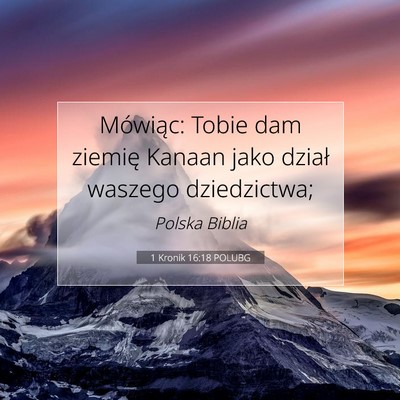 1 Kronik 16:18 Werset Biblijny Wyjaśniony
