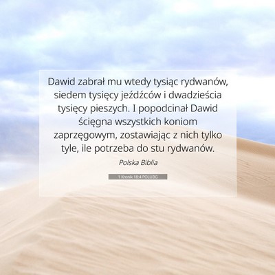 1 Kronik 18:4 POLUBG Obraz Wersetu Biblijnego