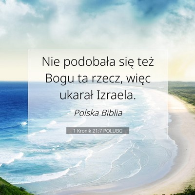 1 Kronik 21:7 POLUBG Obraz Wersetu Biblijnego