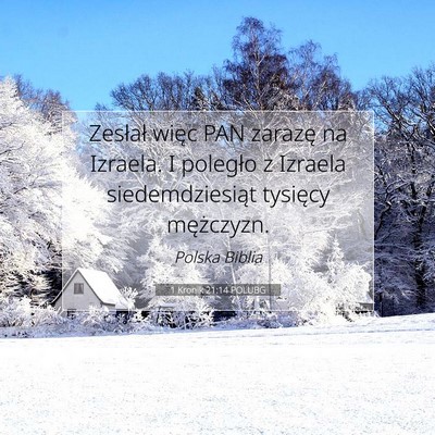 1 Kronik 21:14 POLUBG Obraz Wersetu Biblijnego