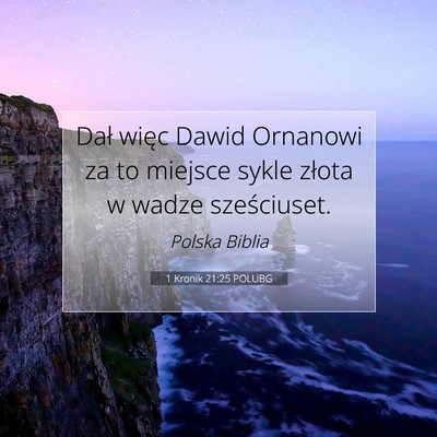 1 Kronik 21:25 Werset Biblijny Wyjaśniony