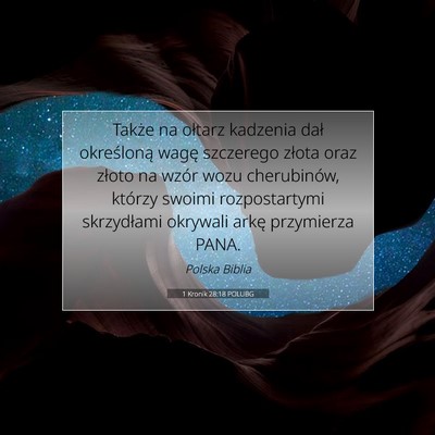 1 Kronik 28:18 POLUBG Obraz Wersetu Biblijnego