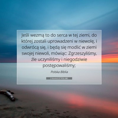 2 Kronik 6:37 POLUBG Obraz Wersetu Biblijnego