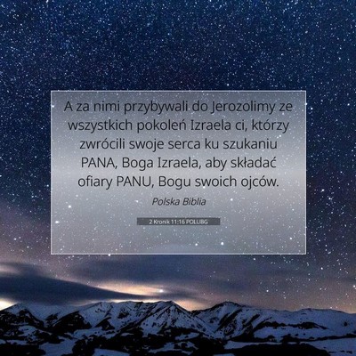 2 Kronik 11:16 Werset Biblijny Wyjaśniony