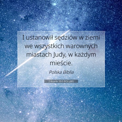 2 Kronik 19:5 POLUBG Obraz Wersetu Biblijnego
