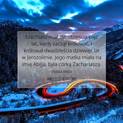 2 Kronik 29:1 POLUBG Obraz Wersetu Biblijnego