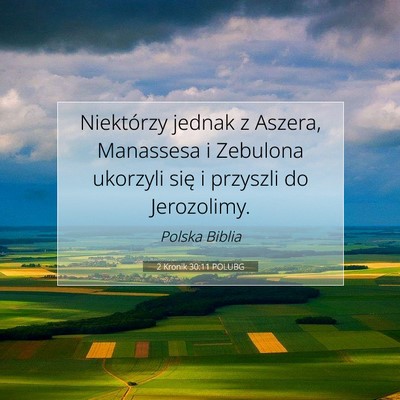 2 Kronik 30:11 POLUBG Obraz Wersetu Biblijnego