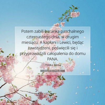2 Kronik 30:15 POLUBG Obraz Wersetu Biblijnego