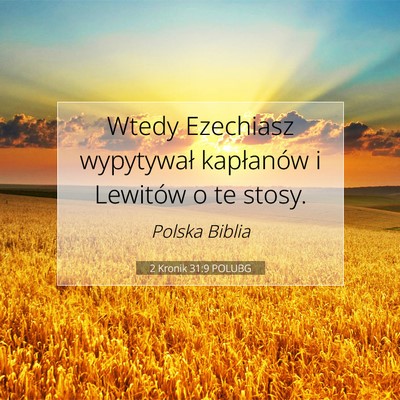 2 Kronik 31:9 POLUBG Obraz Wersetu Biblijnego