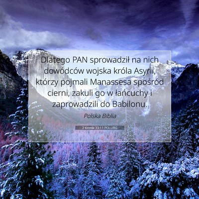 2 Kronik 33:11 POLUBG Obraz Wersetu Biblijnego